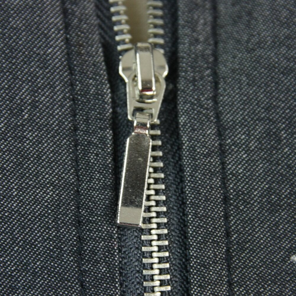 Sharagano Petite Zip Front Belted Pockets Chambray Shirtwaist Dress 4P 70s Style - Picture 3 of 11